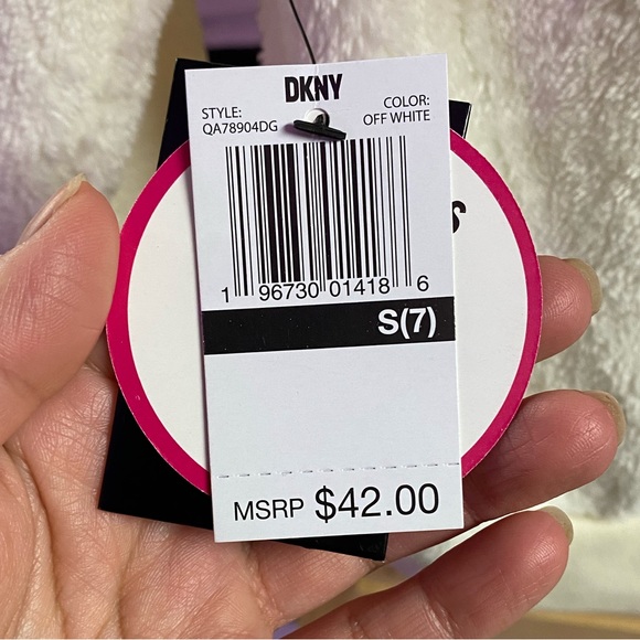 Girls size small fuzzy DKNY hoodie with gold and pink sequin heart - Picture 4 of 4